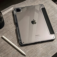 圖上途適用ipadair5保護(hù)套10.9高透ipadpro11英寸帶筆槽12.9英寸蘋果保護(hù)殼輕薄10.2防彎ari4全包亞克力 【黑色】輕薄超透+防彎亞克力 iPad Air6/Air7 通用（11