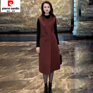 皮爾卡丹（pierre cardin）感氣質(zhì)毛呢背心打底裙女2025春秋新款時(shí)尚百搭顯瘦呢子連衣裙 鐵銹紅背心裙 2XL 建議146-160斤