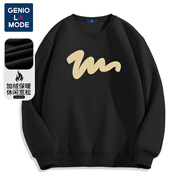 GENIOLAMODE品牌美式衛(wèi)衣男2024年春秋季薄款潮牌男生上衣大印花圓領(lǐng)外套