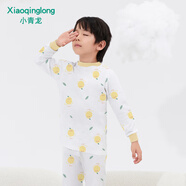 小青龍新款兒童內(nèi)衣套裝純棉春秋長(zhǎng)袖男女寶寶秋衣褲套裝 檸檬樹(shù)葉（男女寶寶） 160 (建議150-160cm)