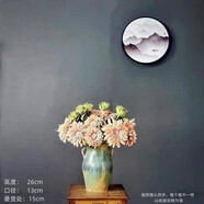 景德鎮(zhèn)陶瓷花瓶擺件客廳插花落地高級感種花盆大復(fù)古陶罐水養(yǎng)中式 油畫雙耳款（不含花）可水培