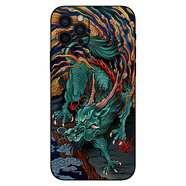 原奘適用iPhoneXSmax手機殼XR中國風8P鏡頭6P保護殼套防摔全包 麒麟下山 蘋果X/XS