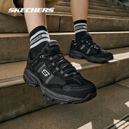 斯凱奇（Skechers）男鞋老爹鞋透氣復(fù)古潮流百搭厚底緩震休閑運動鞋子51241 全黑色/BBK 40