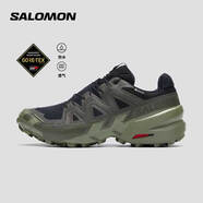 薩洛蒙（Salomon）男款 戶外運(yùn)動(dòng)防水透氣貼合競(jìng)速大耳齒越野跑鞋 SPEEDCROSS 6 GTX 黑色 475841 7 (40 2/3)