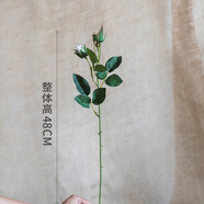 掬涵 旅人玫瑰保濕玫瑰花仿真花假花多層次精致仿真花婚慶祝?；ㄋ?玫蕾(月白)