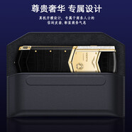 閃森 適用克里特kreta KDEV200手機套宙斯1信封手拿包蓋拉多高端5G手機真皮套M9保護殼 真皮信封皮套【黑色 通用款】頭層牛皮