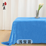 靈蘭中厚金絲絨布料 會議桌布 絨布婚禮背景布 窗簾布地攤布 250g/m 011#淺寶藍(lán)