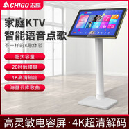志高（CHIGO） 家庭影院ktv音響套裝家用K歌點歌帶話筒卡拉ok無線藍牙功放一體機音箱全套設(shè)備 20寸點歌機