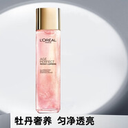 歐萊雅（LOREAL）爽膚水抗皺緊致淡紋煥亮補水滋潤控油嫩膚復顏金致護膚品精華水 【透亮盈潤】牡丹精粹水130ML