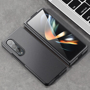 適用于三星fold5手機殼Galaxy Z Fold5保護套折疊屏zflip5磨砂手機套fol 巖沙黑(左右折疊) 三星Galaxy Z Fold5