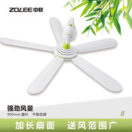 中聯(lián)（ZOLEE） FG10-90迷你小吊扇 五葉微風 蚊帳扇中聯(lián)吊扇迷你微風小電風扇 風扇 風扇+4M延長線