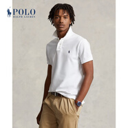 Polo Ralph Lauren 拉夫勞倫男裝 經(jīng)典款修身網(wǎng)格短袖網(wǎng)球衫RL12673 100-白色 M