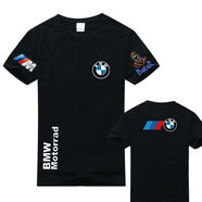 俞兆林（YUZHAOLIN）BMW機(jī)車寶馬T恤摩托車賽車短袖達(dá)喀爾體恤個性騎行服夏季寬松體恤 黑T寶馬4 5XL身高185+體重210斤左右