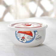 碗筷陶瓷保鮮碗帶蓋大號學(xué)生宿舍面碗泡面杯帶把微波爐飯盒碗筷套裝 叮當貓