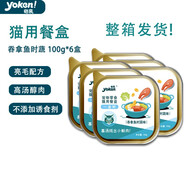怡親 貓罐頭成幼貓濕糧餐盒100g*6盒金槍魚營養(yǎng)配方寵物貓零食 吞拿魚時(shí)蔬 | 100g*6盒