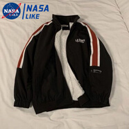NASALIKE立領(lǐng)羊羔毛情侶外套男棉衣羽絨棉服男冬季痞帥加厚潮牌服痞帥炸街 my06黑色 XL (關(guān)注店鋪禮品)