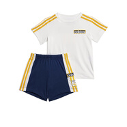 阿迪達(dá)斯 （adidas）兒童套裝夏季三葉草嬰童寶寶童裝運(yùn)動(dòng)休閑短袖短褲兩件套裝 IN2108 小童 104cm