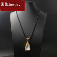湘歌 泰國蠟繩皮繩佛牌鏈子可調(diào)節(jié)長短單掛雙掛三掛四掛佛牌項鏈掛繩 金色單掛