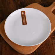 錦鳯西餐盤(pán)月光盤(pán)景德鎮菜盤(pán)純白骨瓷盤(pán)子吐骨碟魚(yú)盤(pán)家用酒店用1只裝 6英寸月光盤(pán) 15.2cm