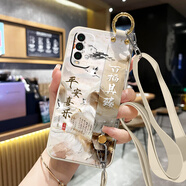 格蘭納適用紅米Note9手機(jī)殼4G5G版9A高顏值Note9Pro腕帶支架硅膠軟殼簡(jiǎn)約掛脖繩殼斜挎防摔保護(hù)套潮流 古董白-喜樂百福白【送背帶】 紅米NOTE9PRO