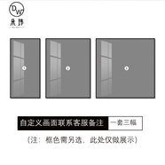 繪音客廳裝飾畫抽象黑白灰創(chuàng)意組合沙發(fā)背景墻壁畫現(xiàn)代極簡約意式掛畫 W款(下單聯(lián)系客服備注換圖案) 烤瓷水晶35*70cm+50*70cm+70*70