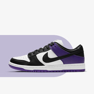 NIKE耐克SB Dunk Low Pro Court Purple黑紫 男女同款 低幫休閑板鞋 BQ6817-500 44