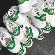 阿迪達(dá)斯 （adidas）三葉草男女鞋秋季新款STAN SMITH經(jīng)典低幫史密斯透氣休閑鞋板鞋 M20324/綠尾 37