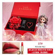 香奈兒（Chanel） 口紅coco限量版禮盒絲絨唇膏 送女朋友老婆女神情人節(jié)日生日禮物 57#+娃娃+玫瑰