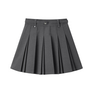 太平鳥(niǎo)女裝2024年夏季氣質(zhì)百褶短裙A1GEE2318 深灰 S