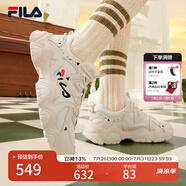 FILA斐樂貓爪鞋女鞋老爹鞋休閑鞋女休閑復(fù)古厚底運(yùn)動鞋 貓爪四代-AW古白色/白天鵝 36.5