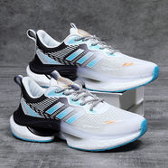 喬丹格蘭新款男鞋斷碼運動(dòng)鞋跑步鞋男男鞋運動(dòng)鞋爆米花潮鞋新款秋季透氣休閑鞋超輕超軟跑步鞋 2308白藍 40