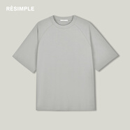 RESIMPLERESIMPLE簡(jiǎn)單點(diǎn)夏季男女短袖T恤220g質(zhì)感插肩袖王星越同款0035 灰綠色 L