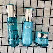 巧茜妮國品綠凝萃潤蓮保濕套裝補水保濕美晳補水巧西尼滋潤嫩膚清爽不油 三件套（水+乳+霜）