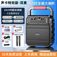 山水（SANSUI）SS20無(wú)線藍(lán)牙音響手提便攜家用戶外K歌演出廣場(chǎng)舞音箱大功率重低音大音量唱歌聲卡播放器  頂配版【雙麥】32G優(yōu)盤(pán)