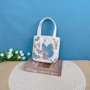 瓦娘收納包可愛(ài)卡通手機包迷你小手拎包文藝小清新收納包 蝶戀花