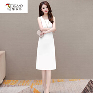 啄木鳥(niǎo)吊帶連衣裙女中長(cháng)款小個(gè)子打底背心裙內搭襯裙外穿夏季中款 長(cháng)款【白色】1件裝 XL 105-120斤