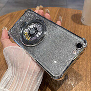后諾iphone6手機(jī)殼蘋(píng)果6s保護(hù)6plus硅膠套6splus全包四角氣囊防摔6P透 [閃粉-氣質(zhì)銀]+全屏鋼膜+旋轉(zhuǎn)陀 適用機(jī)型[iPhone6s]4.7英寸