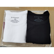 佐丹奴（Giordano）短袖T恤 男裝2件裝純棉打底體恤 純色圓領(lǐng)V領(lǐng)男士修身打底 圓領(lǐng)長(cháng)袖 白+灰（2件裝） XL 加大碼(180/104A)