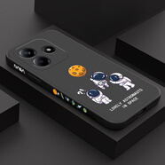 第一季紅米note14pro新款手機殼 防摔軟殼個性 紅米note14卡通潮牌全包保護套 經(jīng)典黑-三個宇航員白字 紅米NOTE14Pro