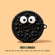 紀皓新款蘋(píng)果AirPods4保護套卡通硅膠殼蘋(píng)果AirPods4耳機殼無(wú)線(xiàn)藍牙降噪蘋(píng)果4保護套機器人籃球坤 【黑色 眼睛餅干】送掛鉤 AirPods(第四代)保護套新款