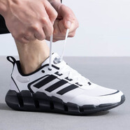 阿迪達斯（adidas）官方艦店跑步鞋男鞋秋季新款運動(dòng)鞋子網(wǎng)面透氣慢跑休閑鞋FY6718 IF9779/黑白/清風(fēng)鞋 42.5