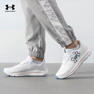 安德瑪（UNDERARMOUR）官方跑步鞋男子運動鞋透氣跑鞋健身訓(xùn)練輕便休閑鞋子緩震回彈男鞋 3026518-108白色/輕盈透氣 44