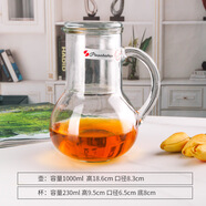 帕莎帕琦（Pasabahce）土耳其網(wǎng)紅耐熱玻璃涼水壺果汁壺冷熱飲扎 土耳其1壺1杯涼水壺 1L