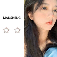 蔓笙星星蚊香盤(pán)耳夾女新款高級感小眾無(wú)耳洞耳環(huán)學(xué)生日?？蓯?ài)簡(jiǎn)約耳飾 耳釘一對