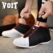沃特Voit/籃球鞋韋德 反絨皮拼接減震耐磨男鞋街球運(yùn)動鞋 白黑 40
