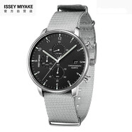 三宅一生（ISSEY MIYAKE）手表男42mm黑表盤(pán)尼龍針扣表帶C系列情侶款夜光商務(wù)石英女士手表巖崎一郎 NYAD005Y