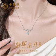 老鳳祥S999足銀項(xiàng)鏈女士經(jīng)典百搭氣質(zhì)高級(jí)感紀(jì)念日生日禮物送女友老婆 親膚足銀*項(xiàng)鏈*寫(xiě)賀卡/定制刻字