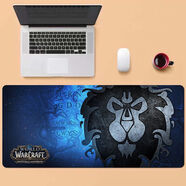 魔獸世界鼠標墊超大鍵盤(pán)墊游戲電腦桌墊定制女王伊利丹聯(lián)盟部加厚 聯(lián)盟標志1 900mm*400mm 4mm