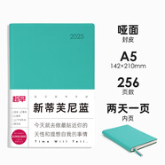 趁早2025薄本效率手冊軟抄本兩日一頁A5日計(jì)劃本日程本256頁高顏值辦公記事本筆記本子手賬-新蒂芙尼藍(lán)