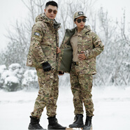 盾郎迷彩服套裝男秋冬季加絨加厚新式戶外軍迷戰(zhàn)術訓練新款登山服外套 CPU外套【加絨】 175/XL